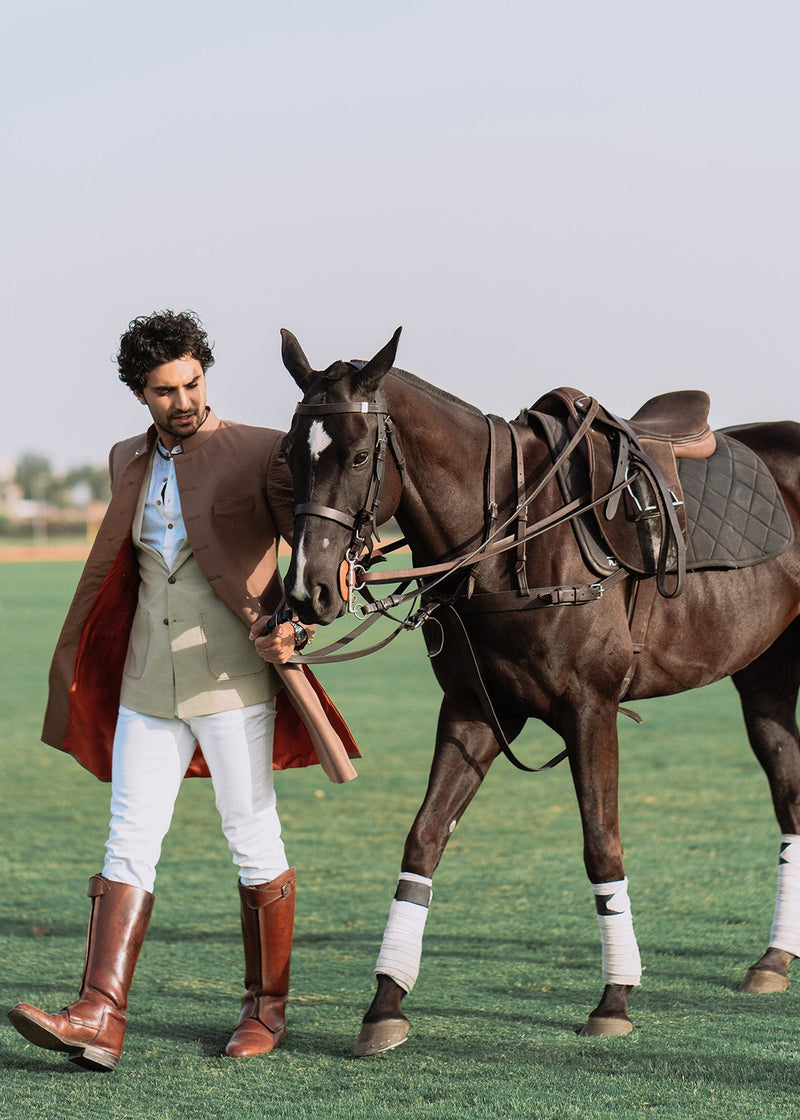 Cacao by Sadaf Fawad Khan — detail view | SFK Menswear