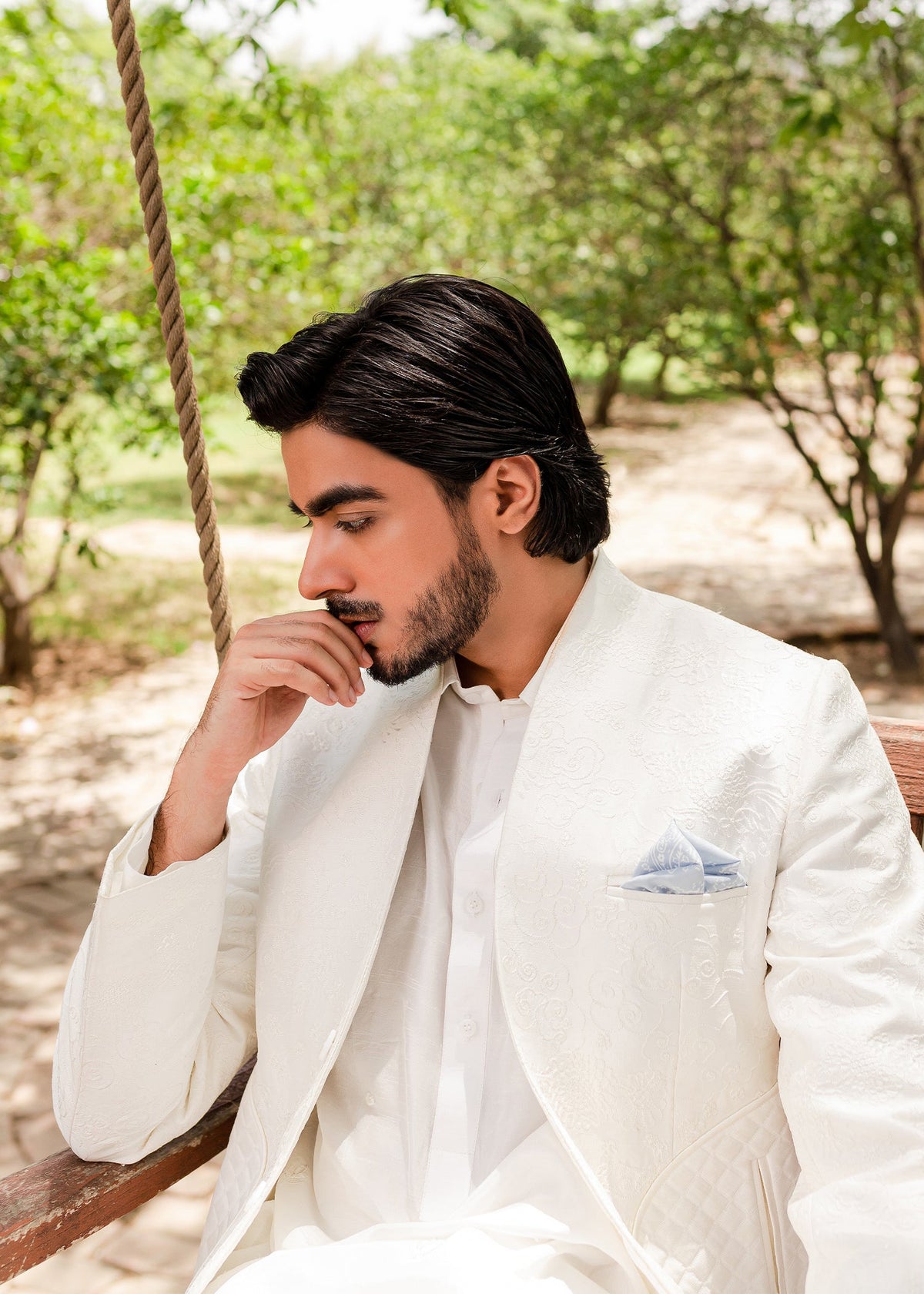 Procelain by Sadaf Fawad Khan — close-up view | SFK Menswear