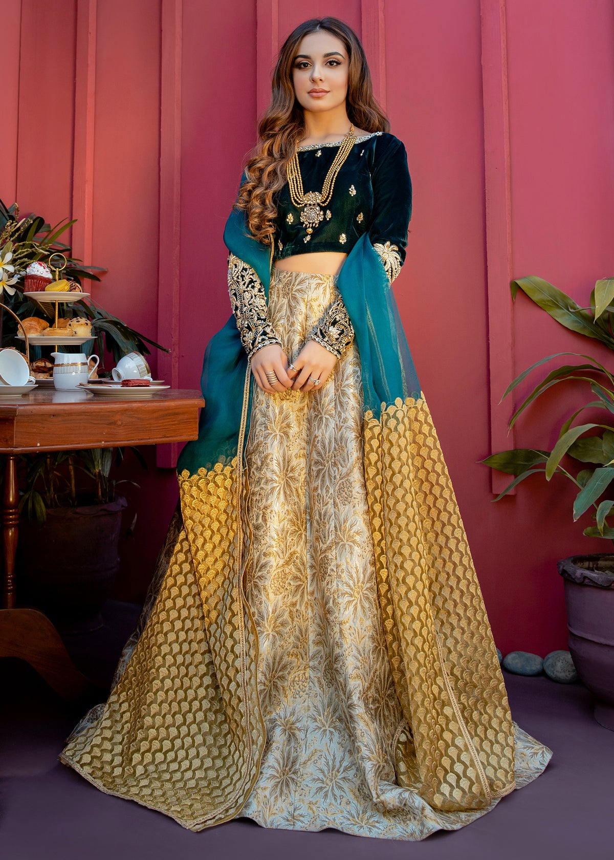 Midnight Blue by Sadaf Fawad Khan — Midnight Blue Embellished Formal Outfit | SFK Formal