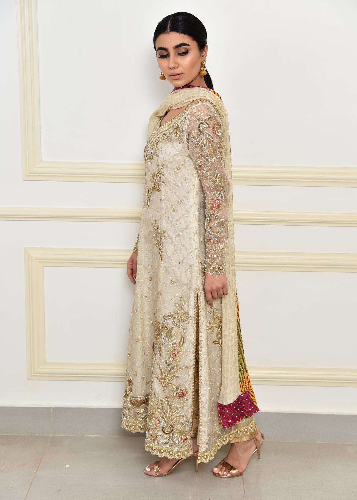 Ivory Gold by Sadaf Fawad Khan — detail view | SFK Formal