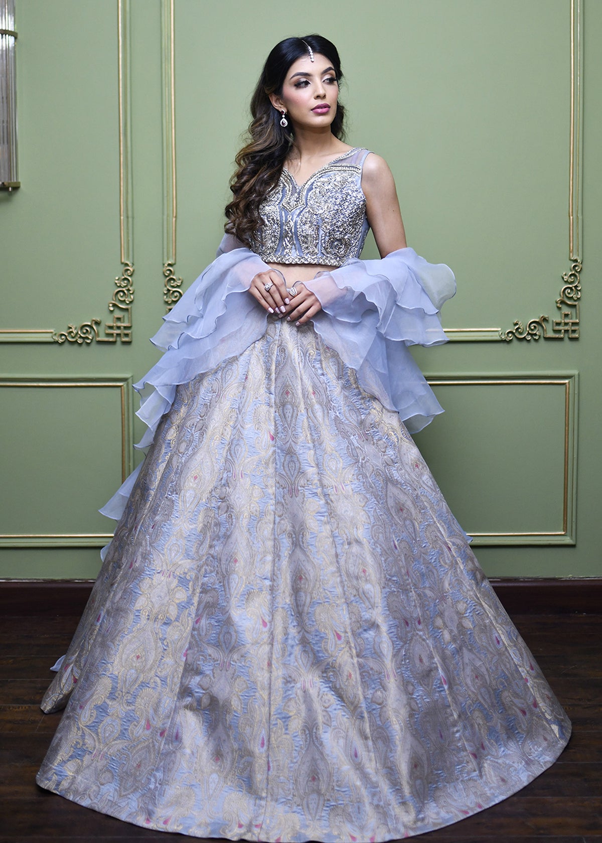 Muscari by Sadaf Fawad Khan — Purple Embellished Formal Outfit | SFK Formal