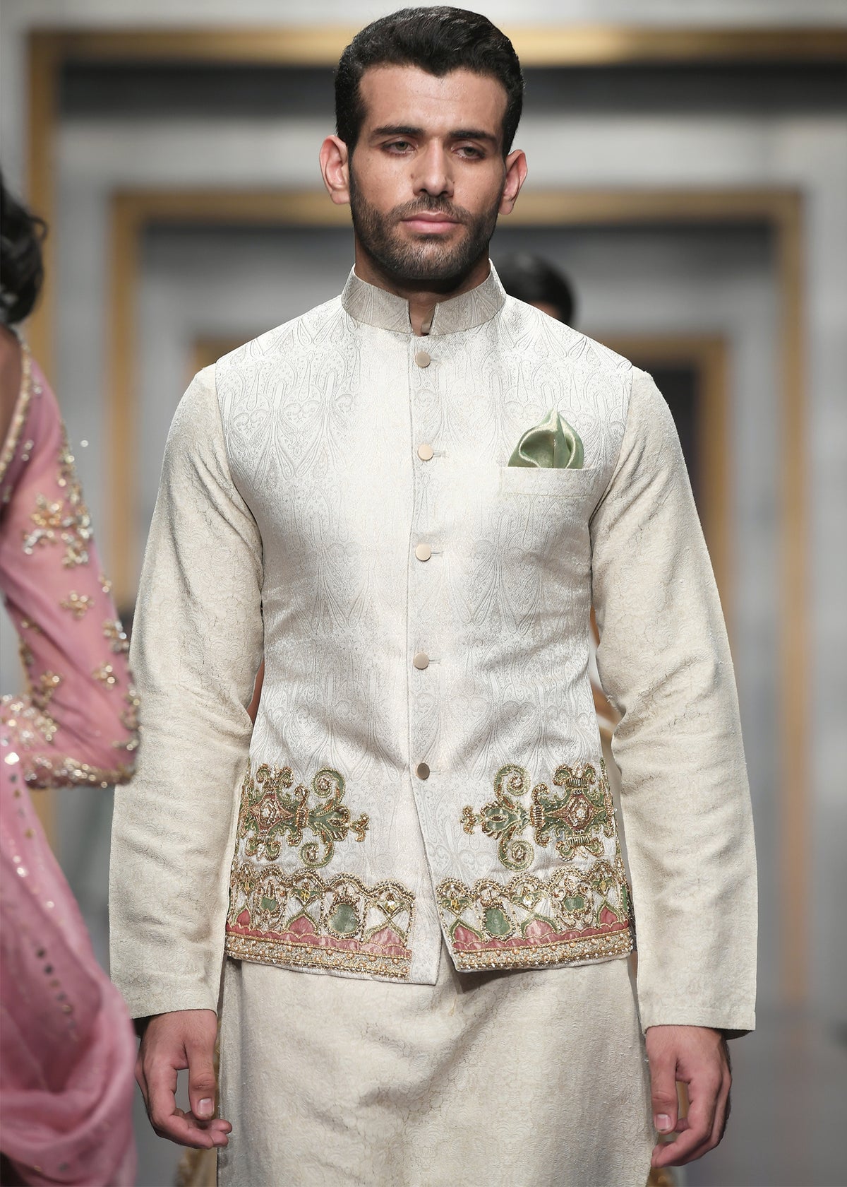 Moondust by Sadaf Fawad Khan — Silver Embellished Luxury Pret Set | SFK Luxury Pret