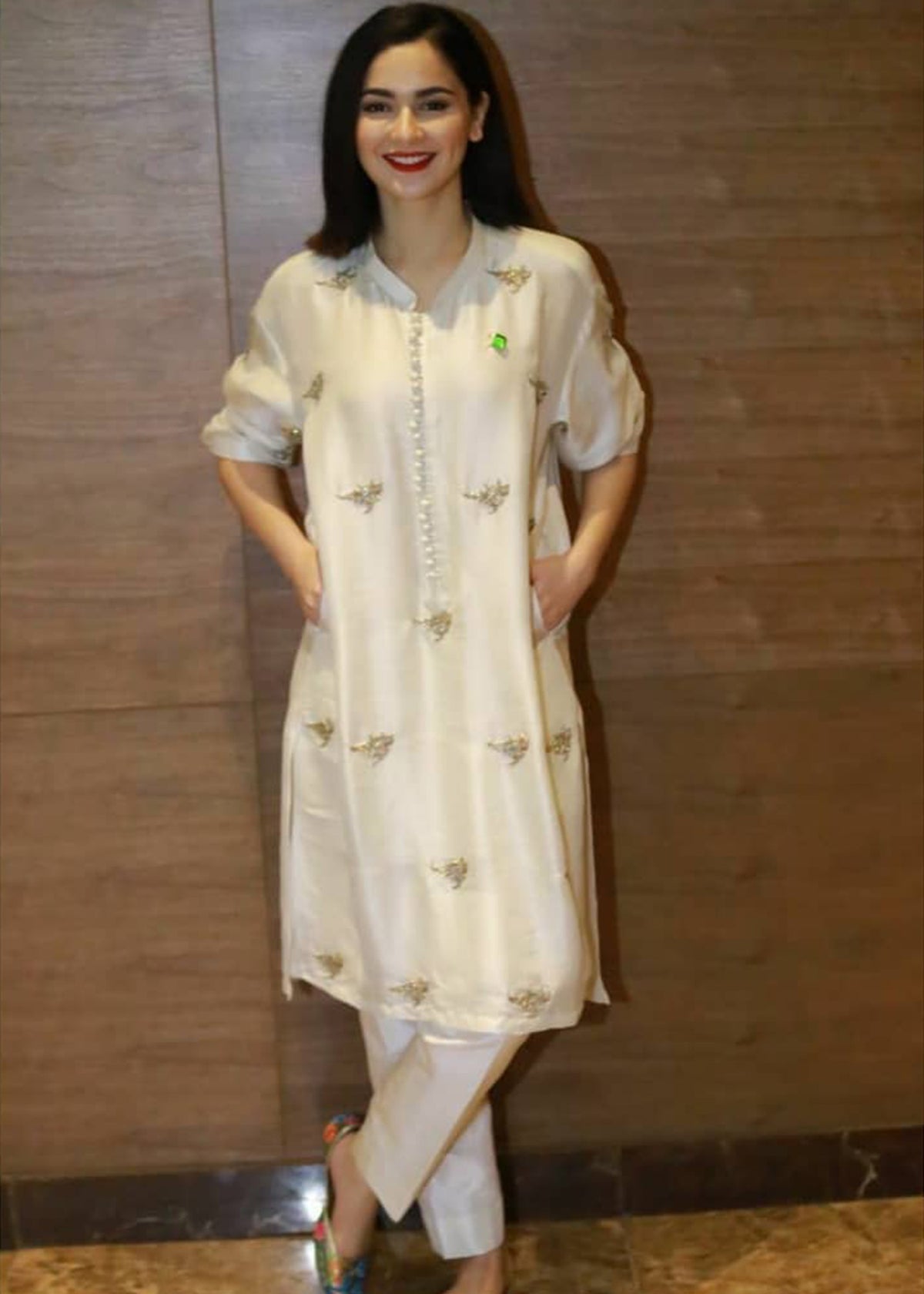 Moonstone Kurta Signature by Sadaf Fawad Khan — Signature Embellished Kurta | SFK Pret