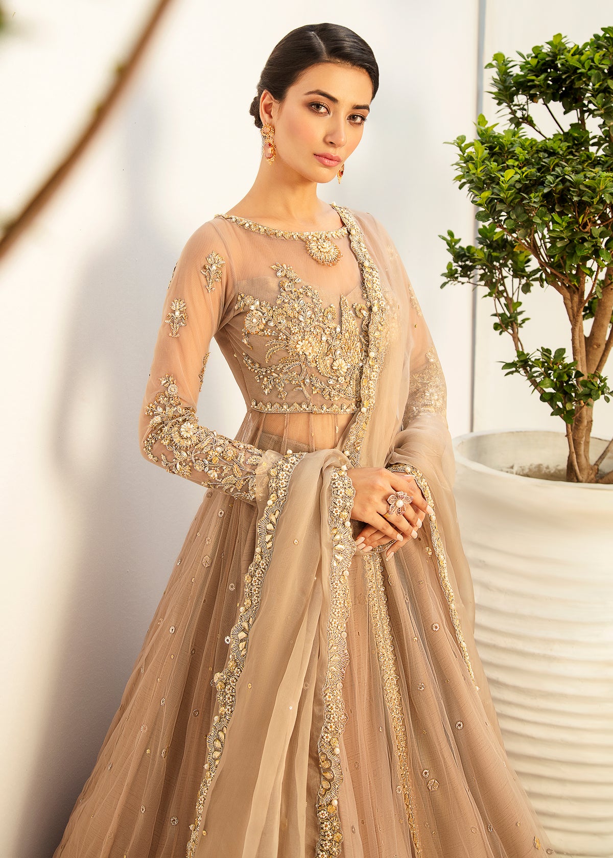 Victorian Blush by Sadaf Fawad Khan — detail view | SFK Formal
