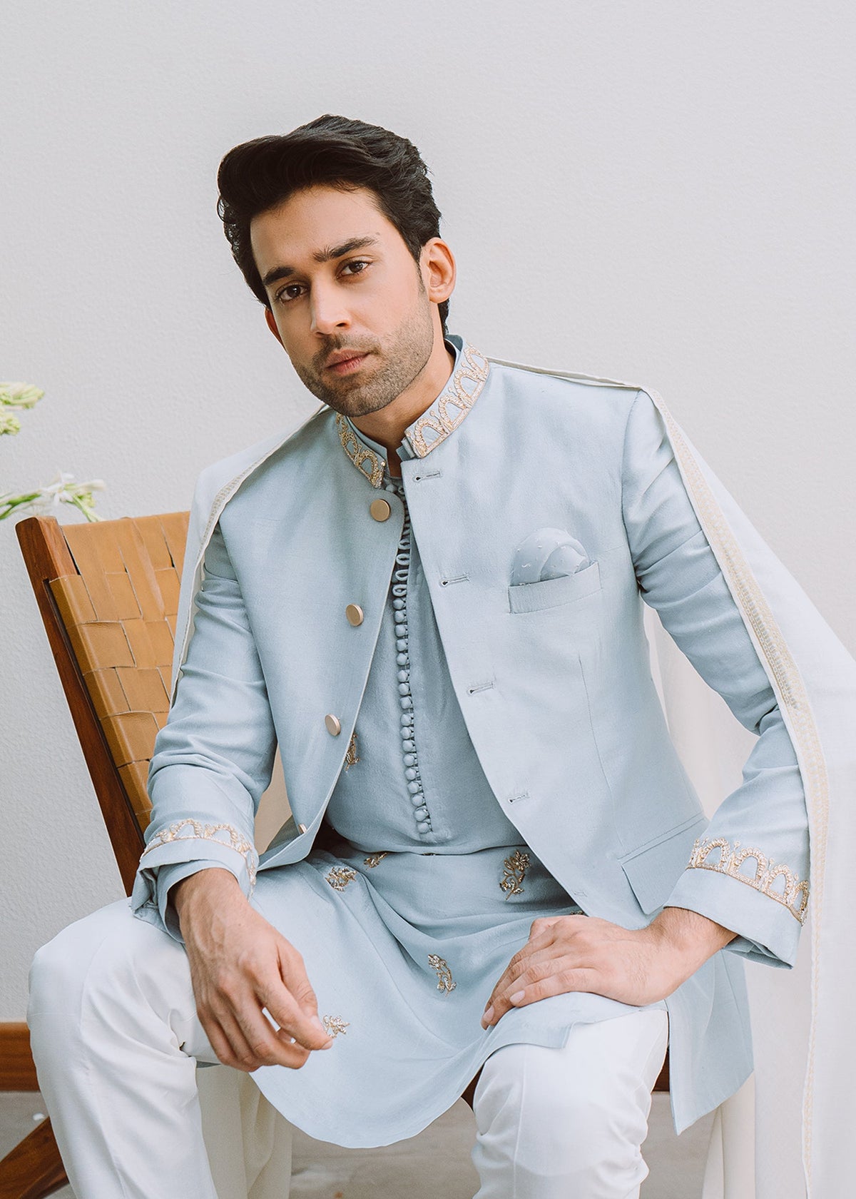 Cool Water by Sadaf Fawad Khan — side view | SFK Menswear