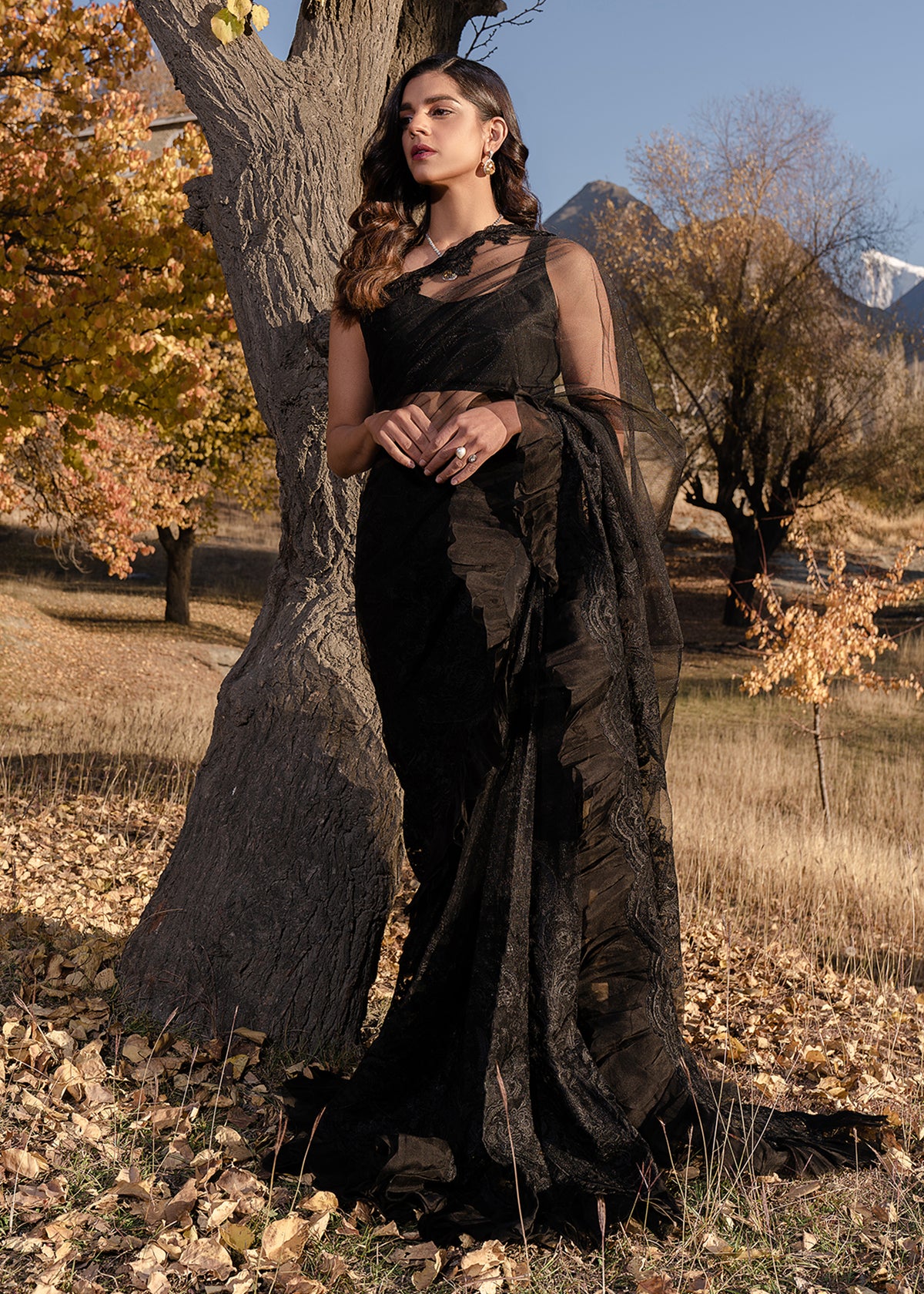 Black Jade by Sadaf Fawad Khan — Black Embellished Formal Outfit | SFK Formal