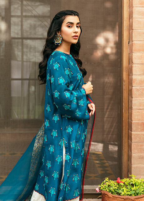 Fall For Teal by Sadaf Fawad Khan — full length view | SFK Formal
