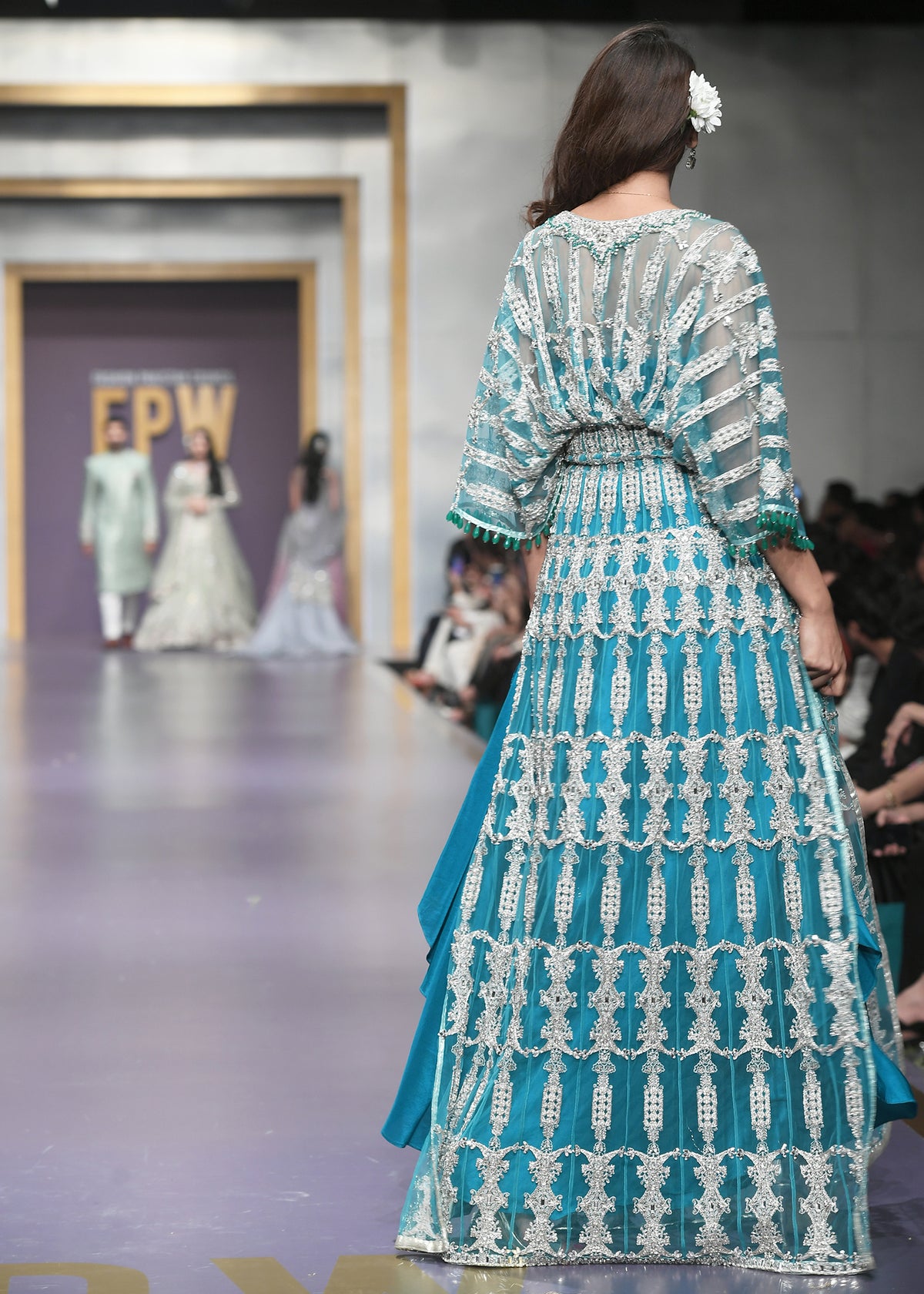 Jadeite Luxury Pret by Sadaf Fawad Khan — side view | SFK Luxury Pret