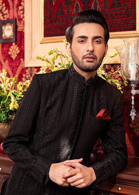 Black Dove by Sadaf Fawad Khan — detail view | SFK Menswear