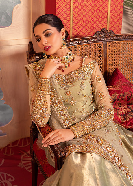 Magical Green by Sadaf Fawad Khan — full length view | SFK Formal