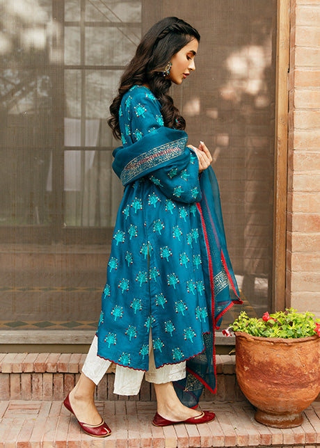 Fall For Teal by Sadaf Fawad Khan — Teal Embellished Formal Outfit | SFK Formal