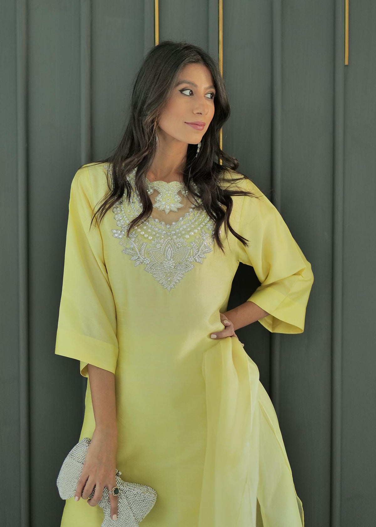 Flower Shower by Sadaf Fawad Khan — side view | SFK Pret