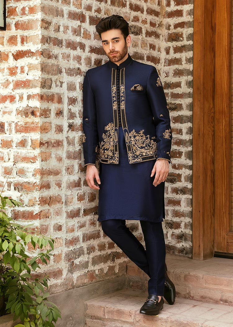 Navy Knights by Sadaf Fawad Khan | SFK Menswear
