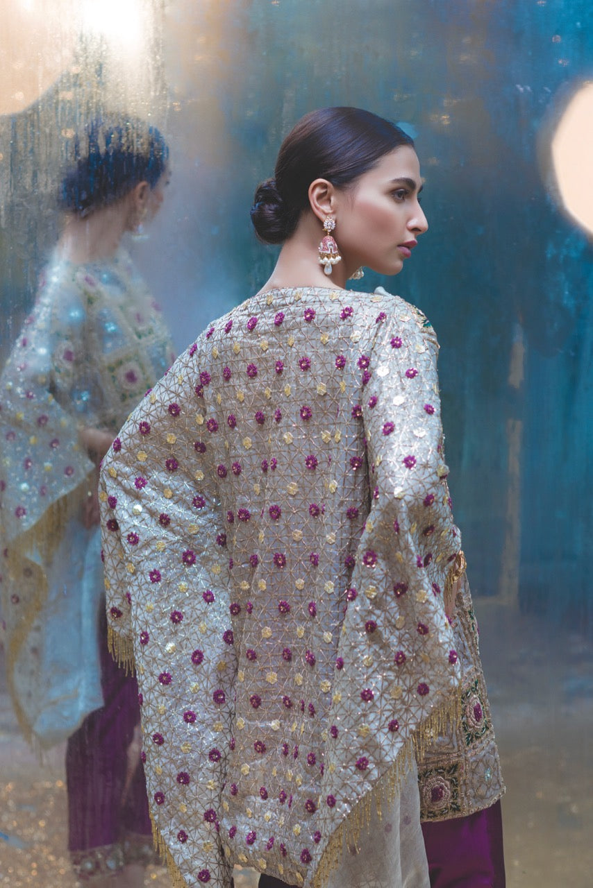 Amethyst Splendour by Sadaf Fawad Khan — side view | SFK Formal