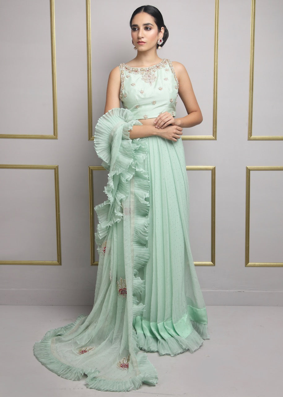 Sea Breeze by Sadaf Fawad Khan — Embellished Formal Outfit | SFK Formal