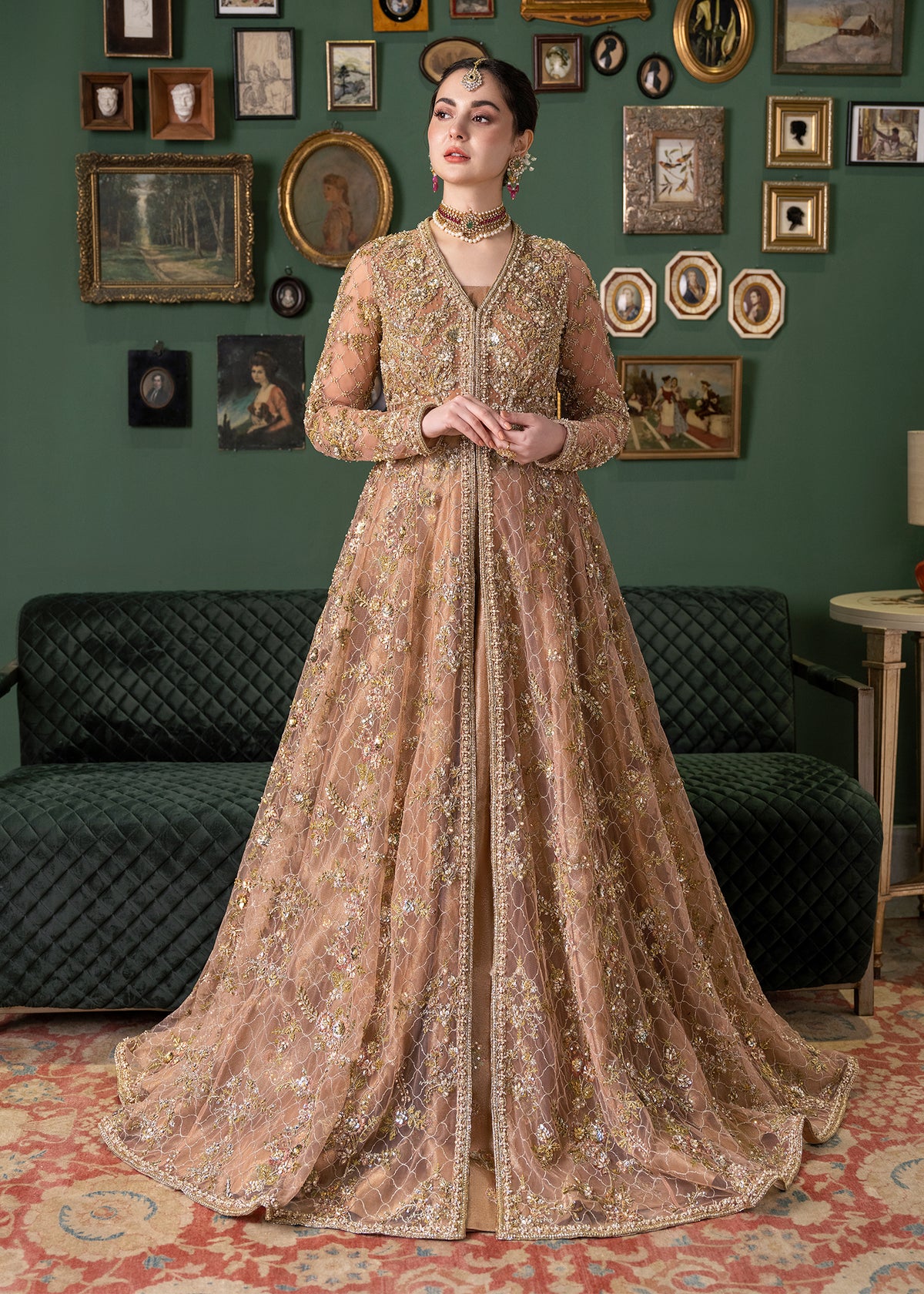 Leena by Sadaf Fawad Khan — close-up view | SFK Bridals