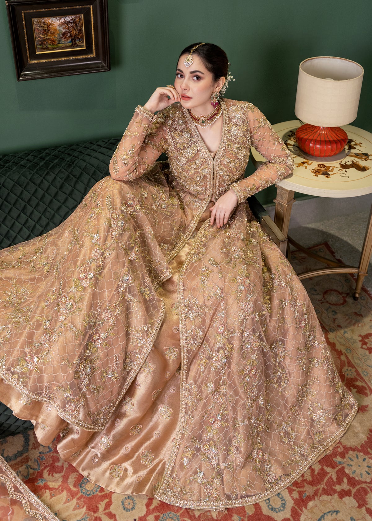 Leena by Sadaf Fawad Khan — full length view | SFK Bridals