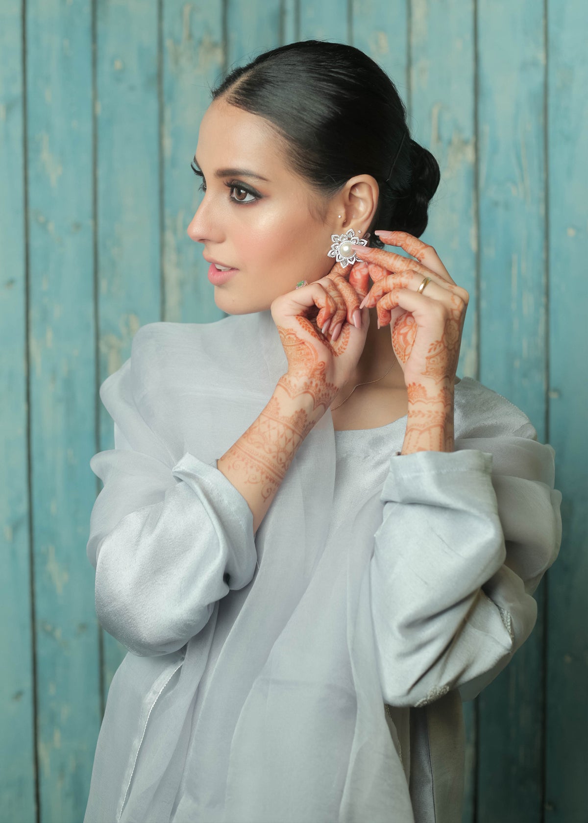Icy Blue by Sadaf Fawad Khan — side view | SFK Formal