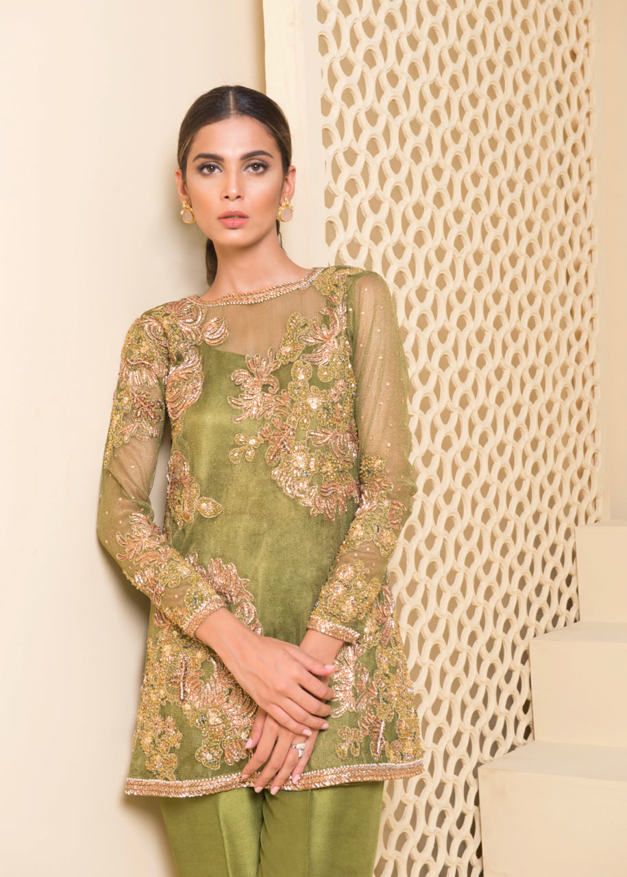 Olive Grove by Sadaf Fawad Khan — detail view | SFK Formal