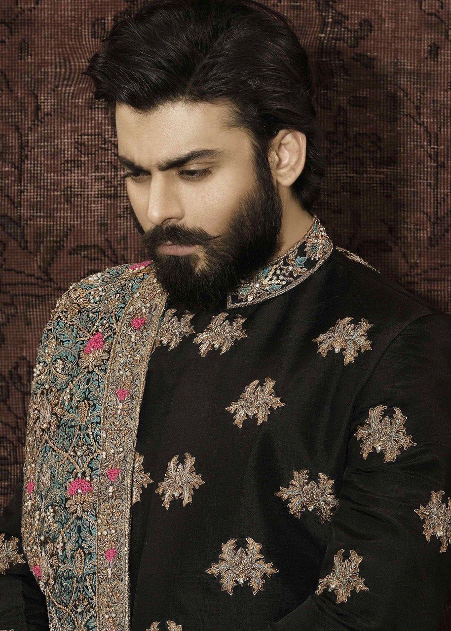 Zardozi Shawl by Sadaf Fawad Khan — side view | SFK