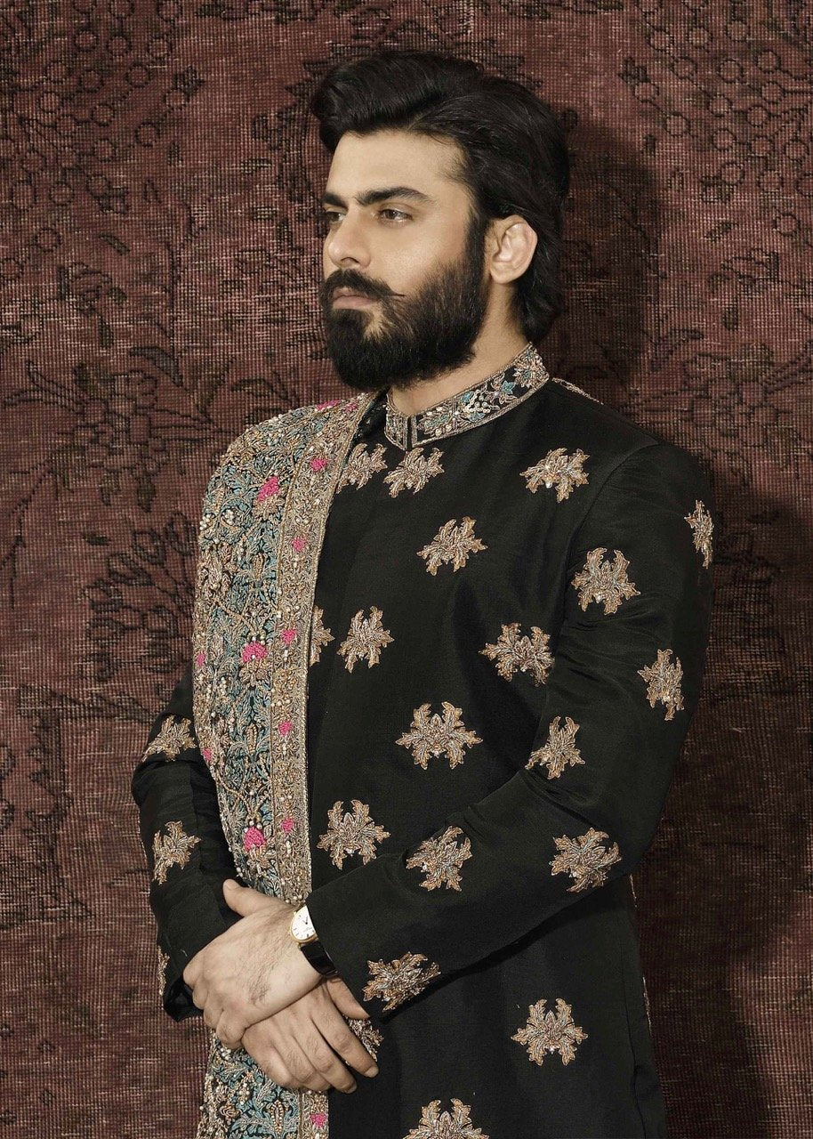 Zardozi Shawl by Sadaf Fawad Khan — full length view | SFK