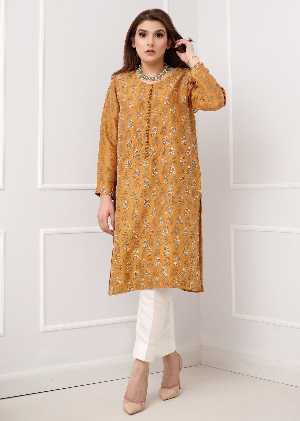 Mustard Seed by Sadaf Fawad Khan — detail view | SFK Pret