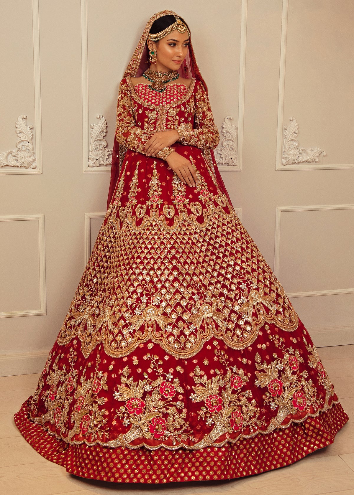Autumn Rose by Sadaf Fawad Khan — Embellished Formal Outfit | SFK Formal
