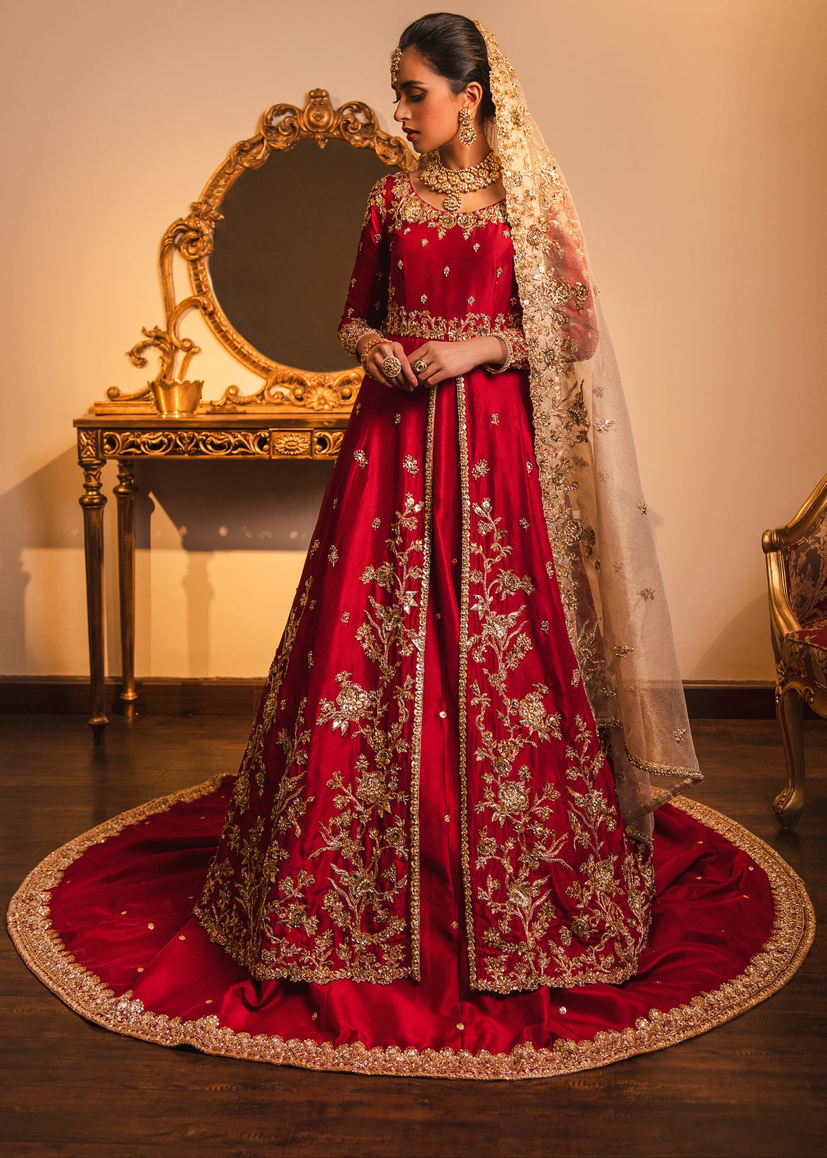 Gold Rose by Sadaf Fawad Khan — side view | SFK Formal