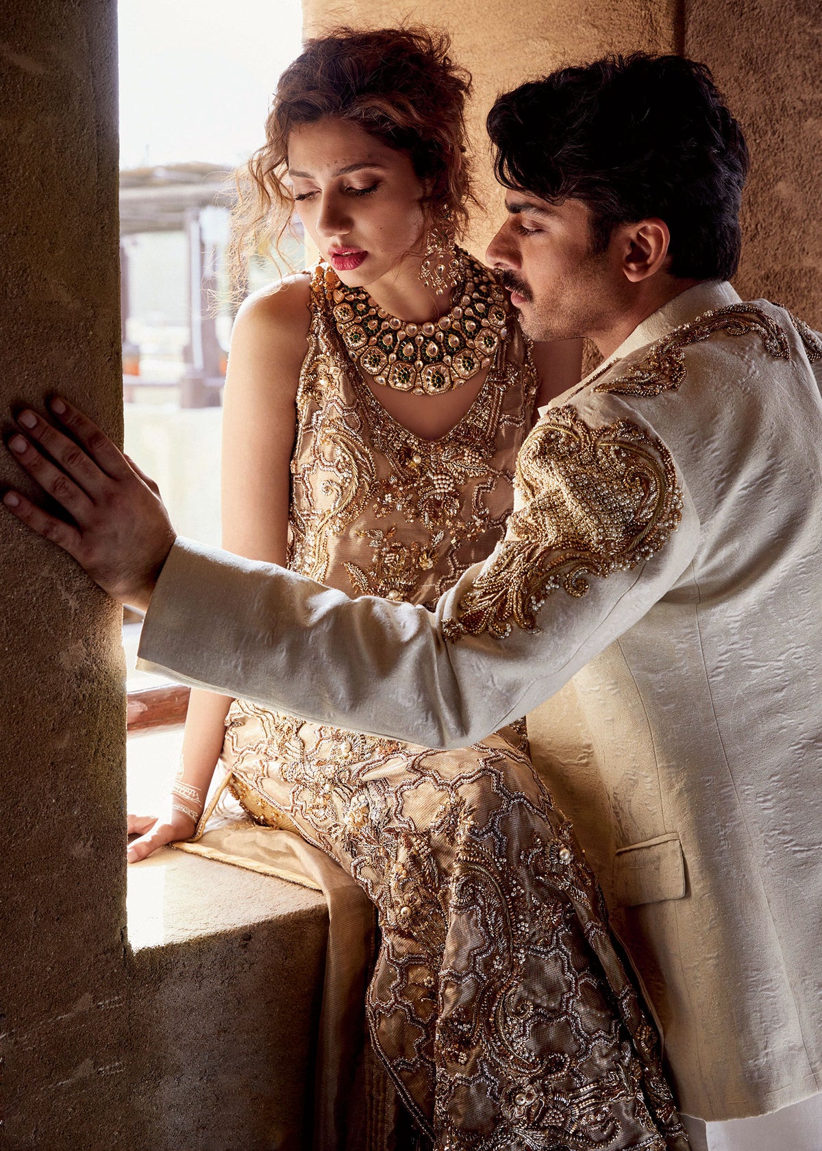 Peach Envy by Sadaf Fawad Khan — Peach Embellished Formal Outfit | SFK Formal