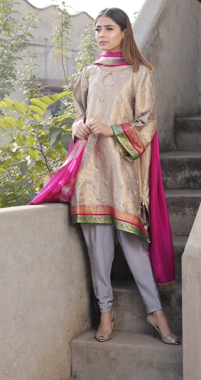 Star Burst Zardozi by Sadaf Fawad Khan — detail view | SFK Luxury Pret