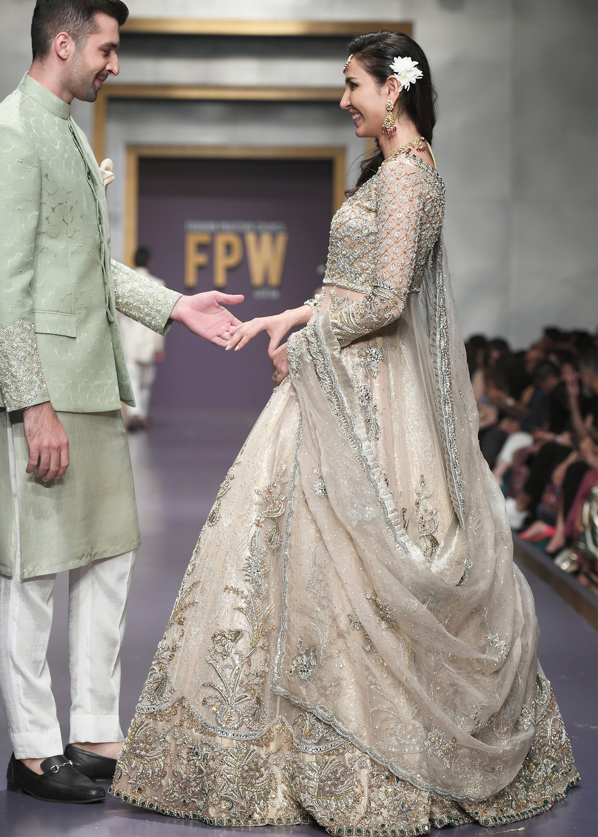 Primrose Luxury Pret by Sadaf Fawad Khan — side view | SFK Luxury Pret