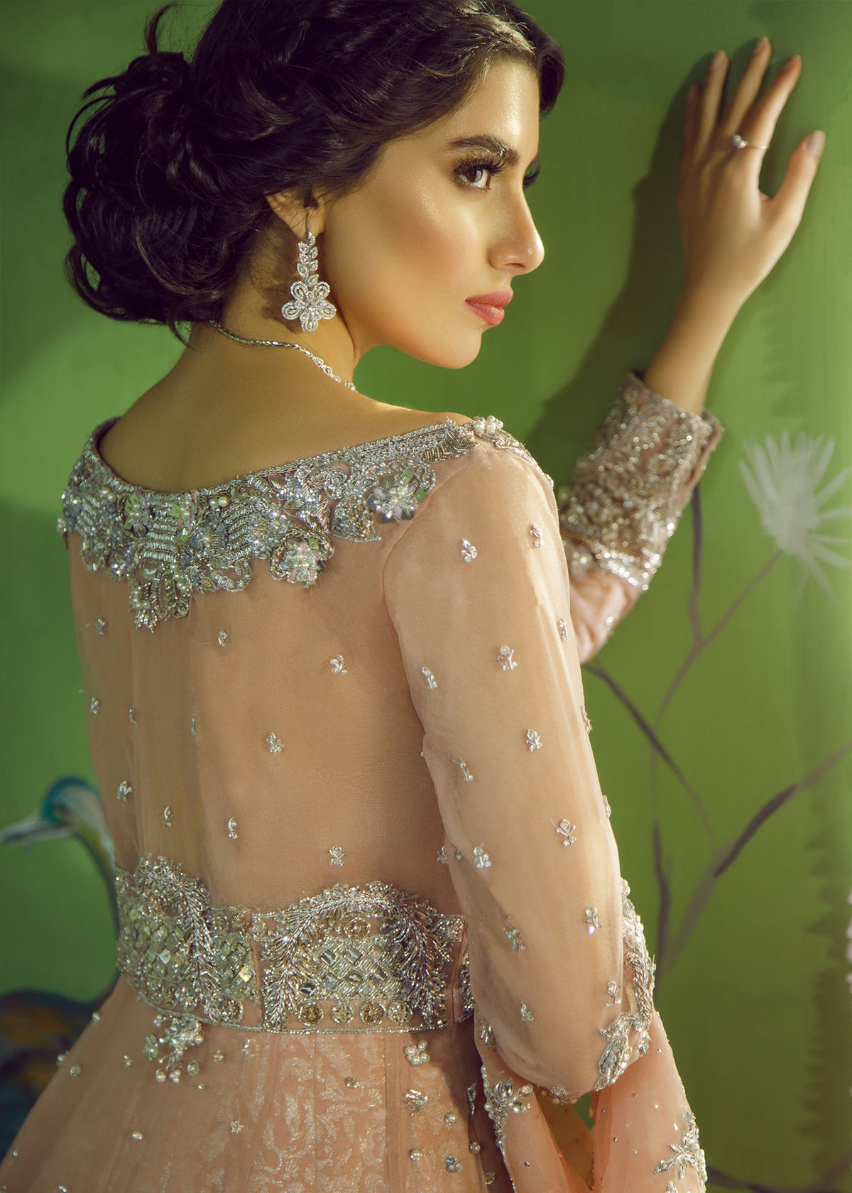 Dusty Rose Bridal by Sadaf Fawad Khan — side view | SFK Bridals