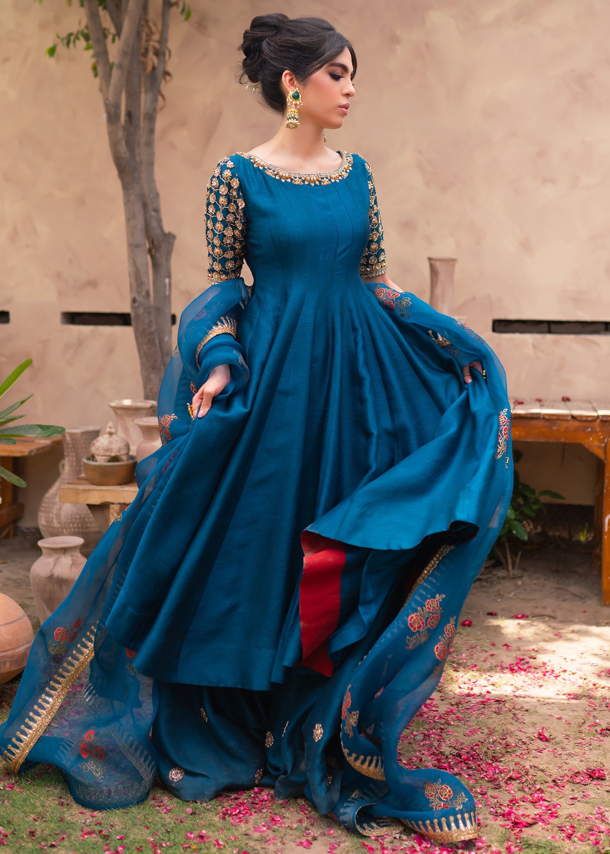 Blue Mist Formal by Sadaf Fawad Khan — Blue Embellished Formal Outfit | SFK Formal