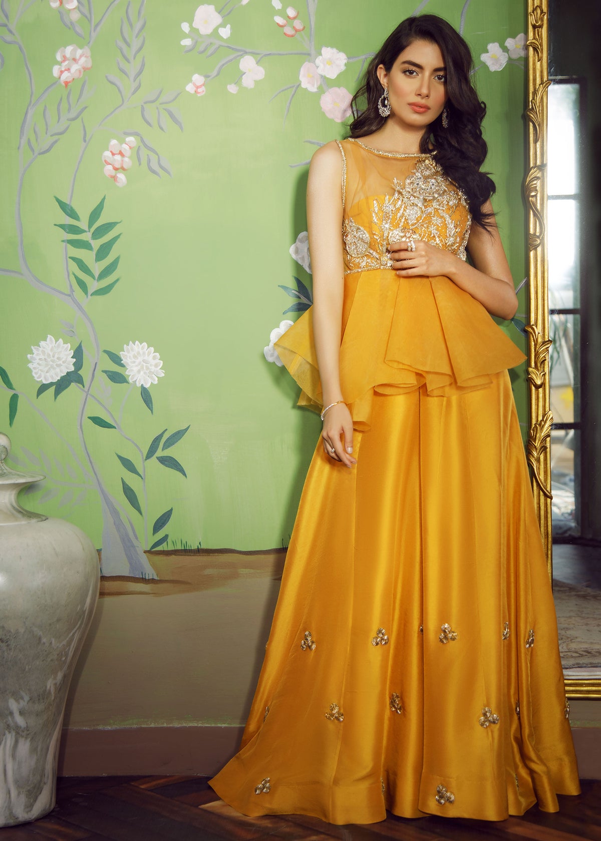 Poppy by Sadaf Fawad Khan — Embellished Floral Formal Outfit | SFK Formal
