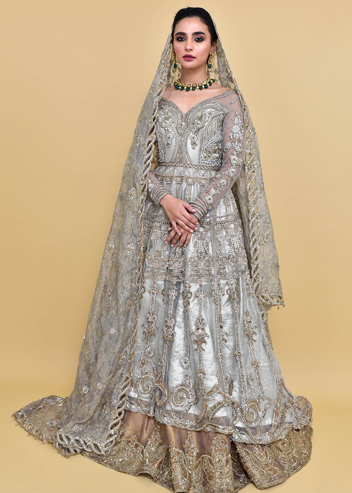French Bridal Luxury Pret by Sadaf Fawad Khan — detail view | SFK Luxury Pret
