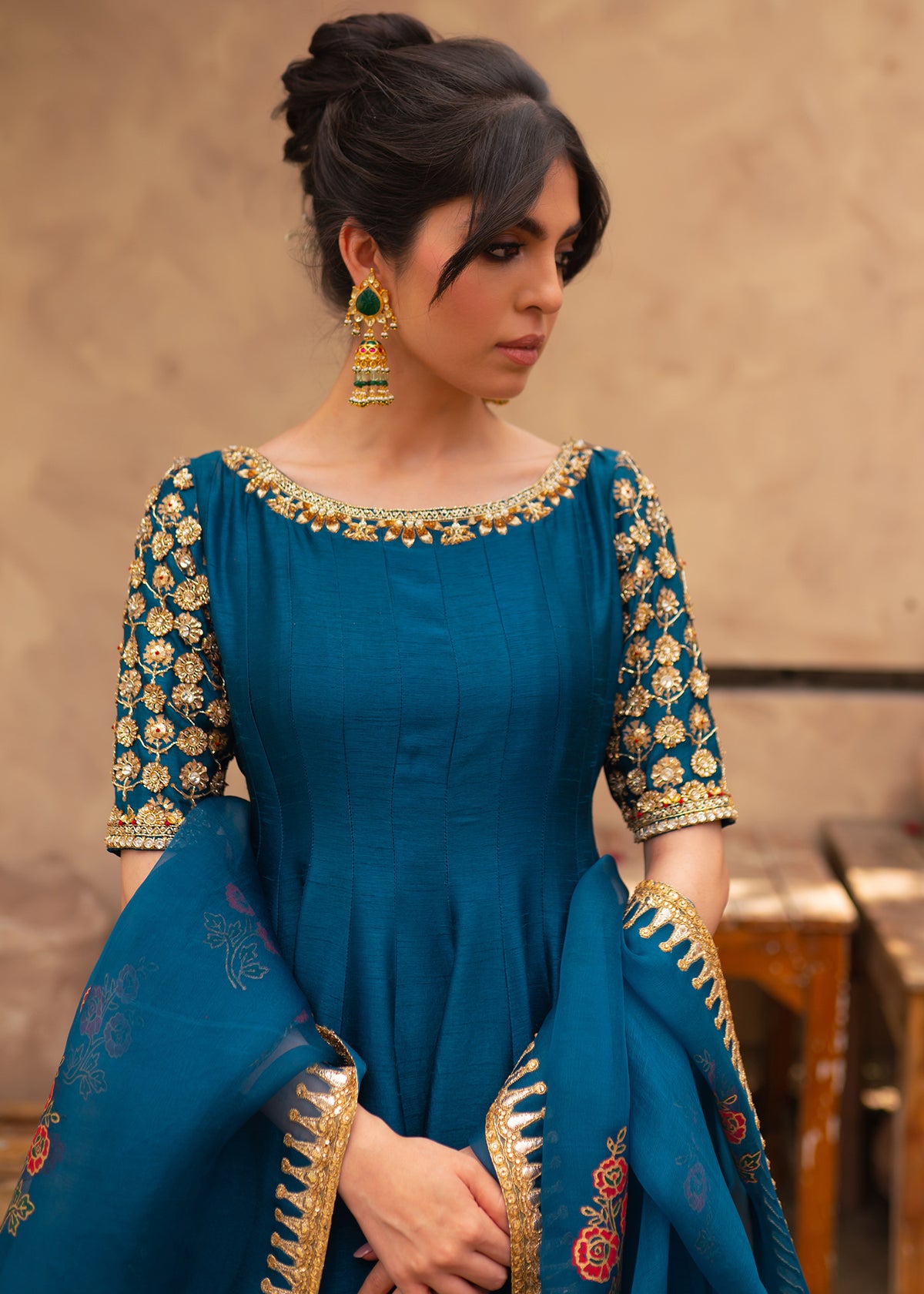 Blue Mist Formal by Sadaf Fawad Khan — full length view | SFK Formal