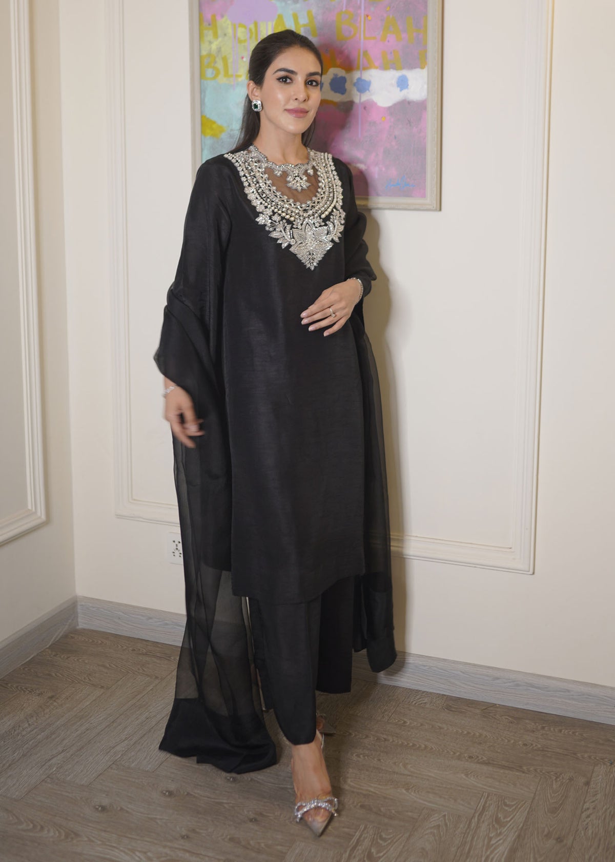Bejewelled by Sadaf Fawad Khan — full length view | SFK Pret