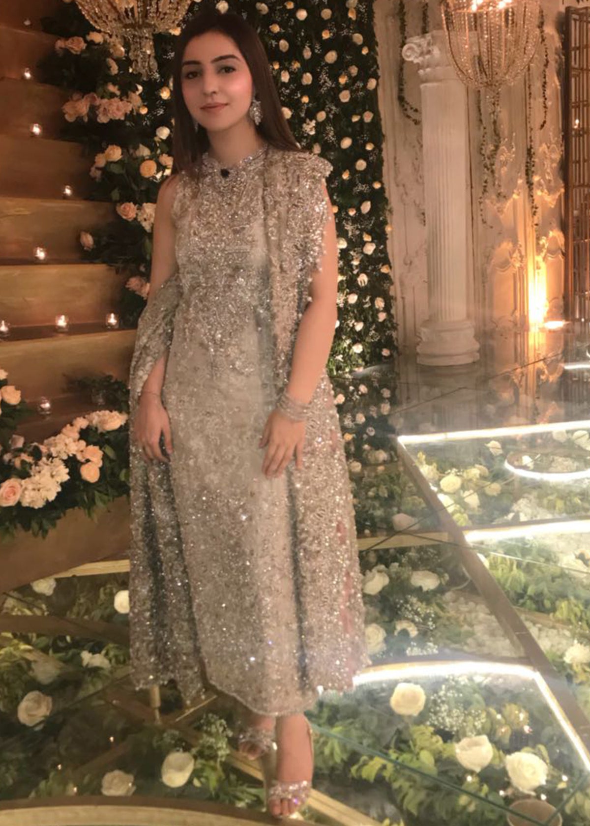 Alina Faizan in Sadaf Fawad Khan — Designer Formal SFK Client Look | SFK Formal