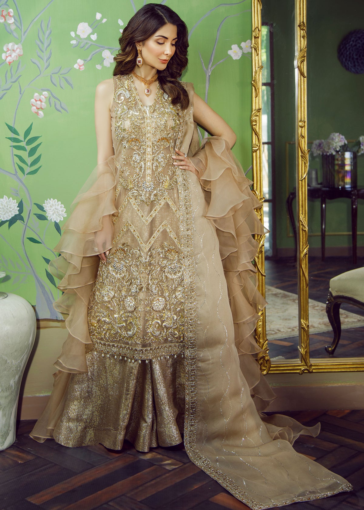 Julia's Rose by Sadaf Fawad Khan — Embellished Rose Formal Outfit | SFK Formal
