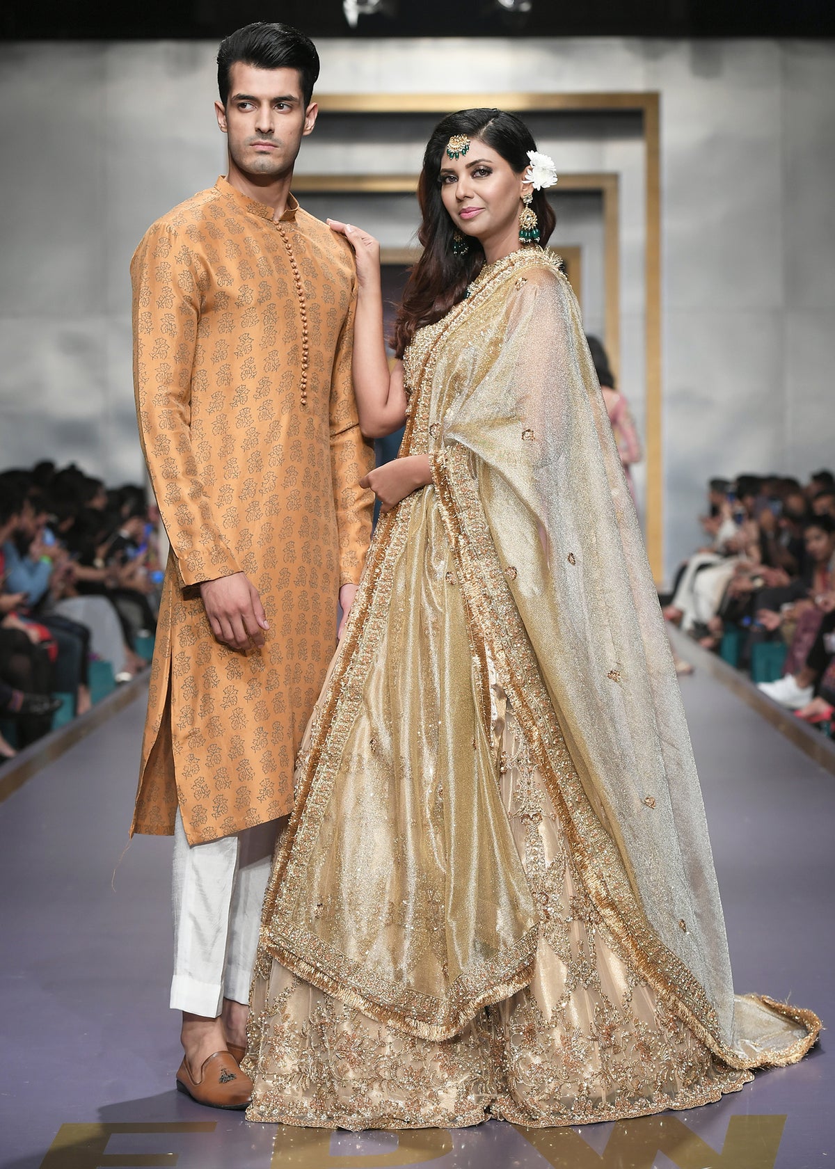 Sandcastle Luxury Pret by Sadaf Fawad Khan — Sandy Nude Embellished Pret Set | SFK Luxury Pret