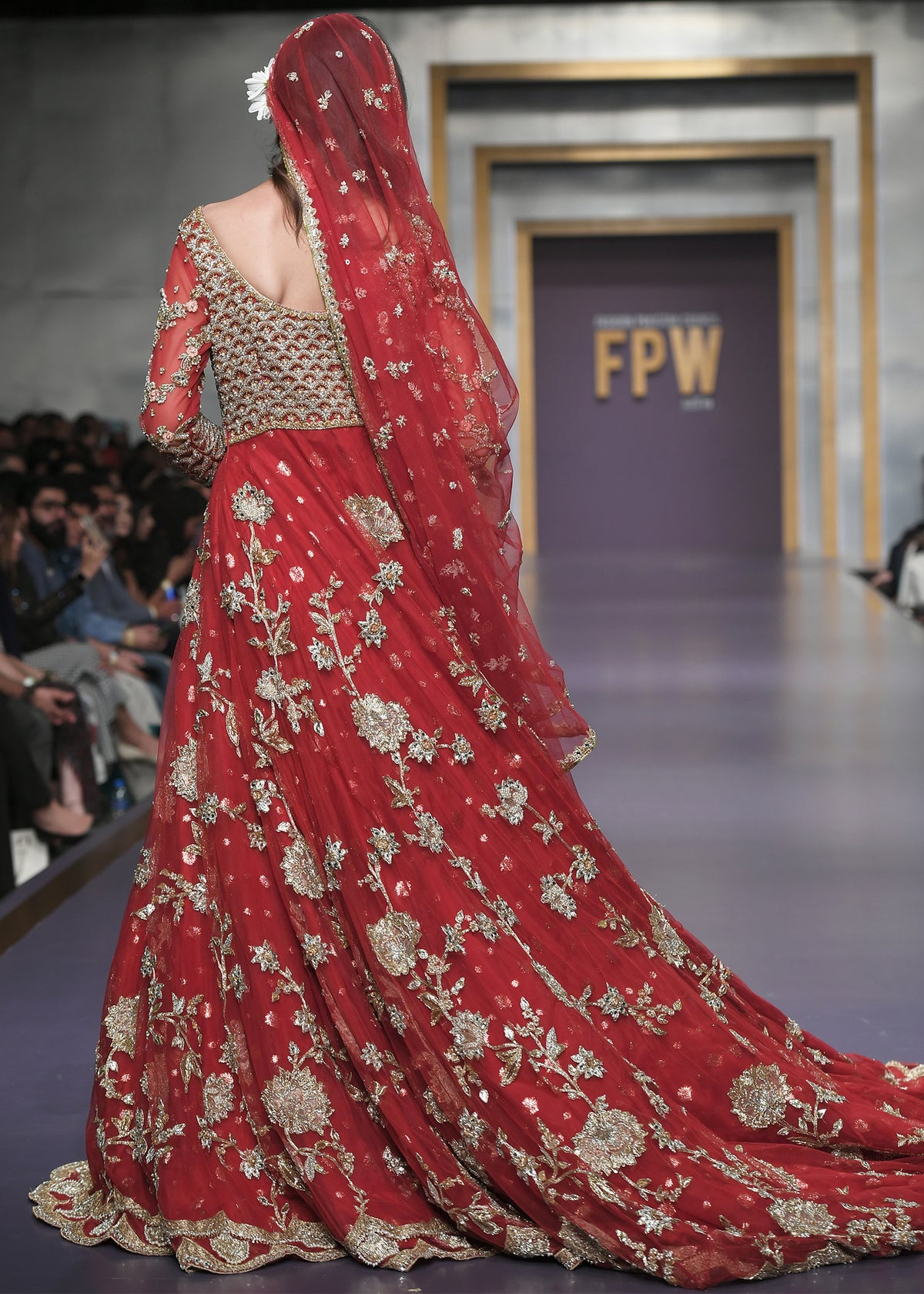 Red Beauty Luxury Pret by Sadaf Fawad Khan — close-up view | SFK Luxury Pret