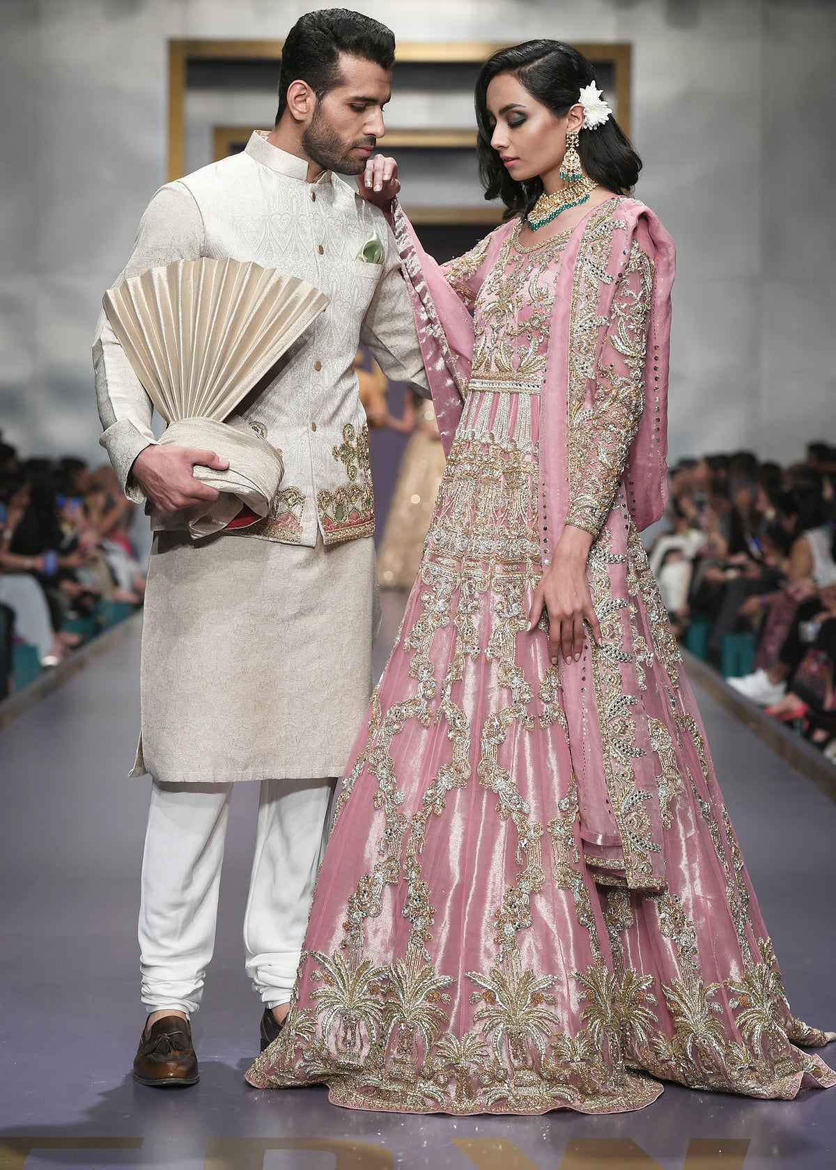 Pink Rose Luxury Pret by Sadaf Fawad Khan — full length view | SFK Bridals