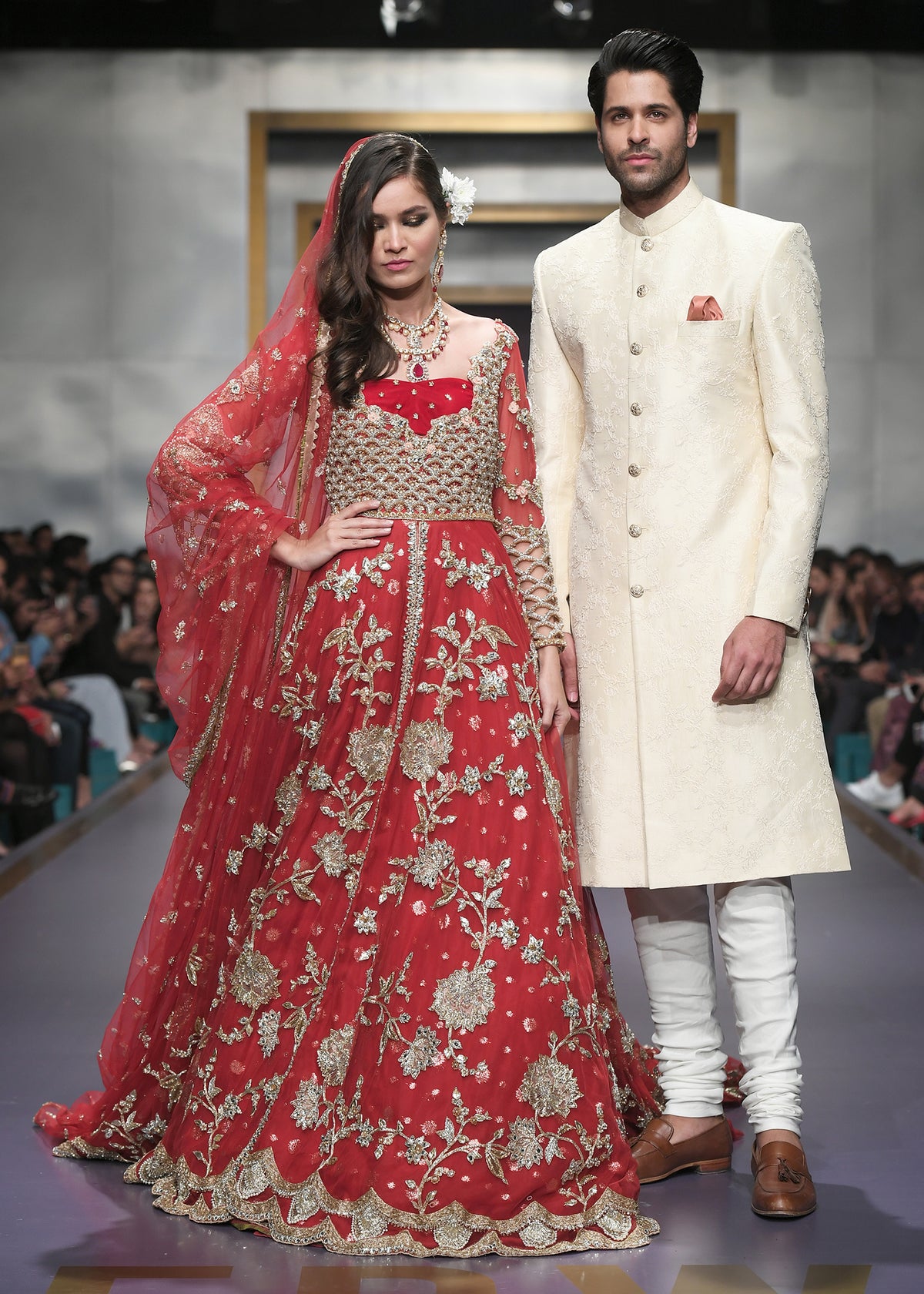 Red Beauty Luxury Pret by Sadaf Fawad Khan — styled view | SFK Luxury Pret