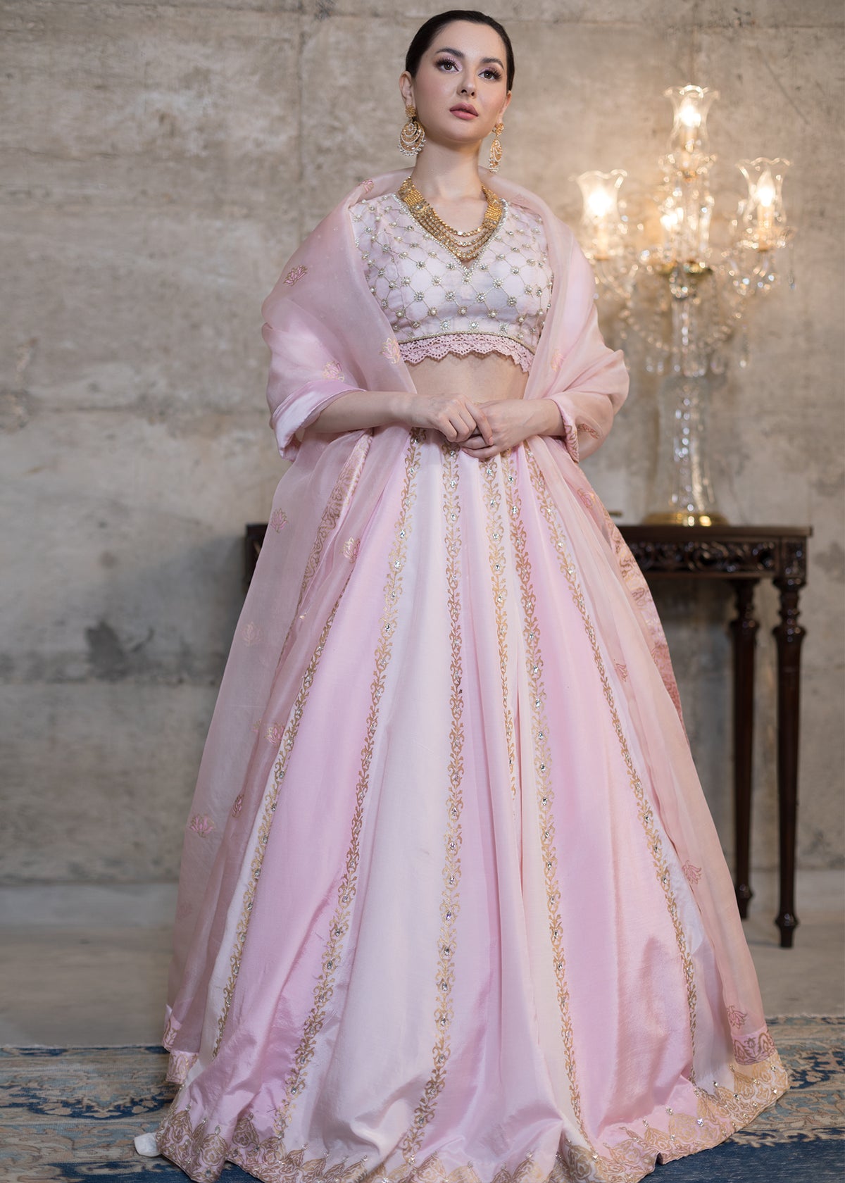 Gulab by Sadaf Fawad Khan — Rose Pink Embellished Formal Outfit | SFK Formal